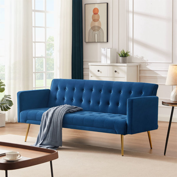 Everly Quinn Convertible Upholstered Futon Sofa Bed Wayfair